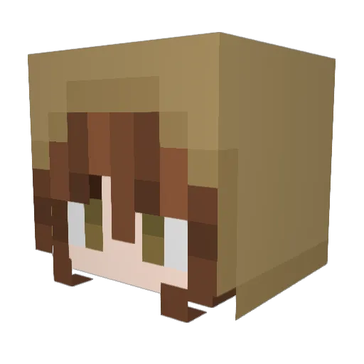PeachyKit1025 Minecraft avatar head, 3D render