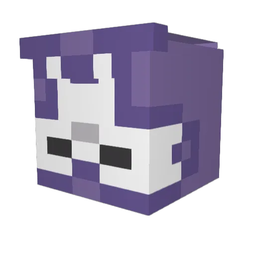 PeachyList Minecraft avatar head, 3D render