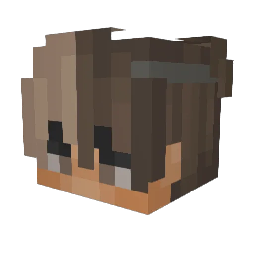 PeachyMF Minecraft avatar head, 3D render