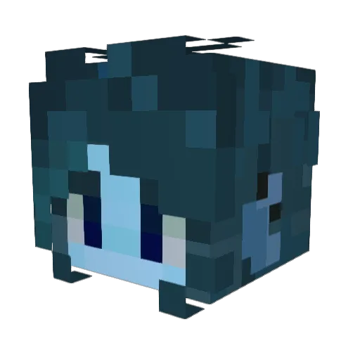 PeachyMeadow Minecraft avatar head, 3D render