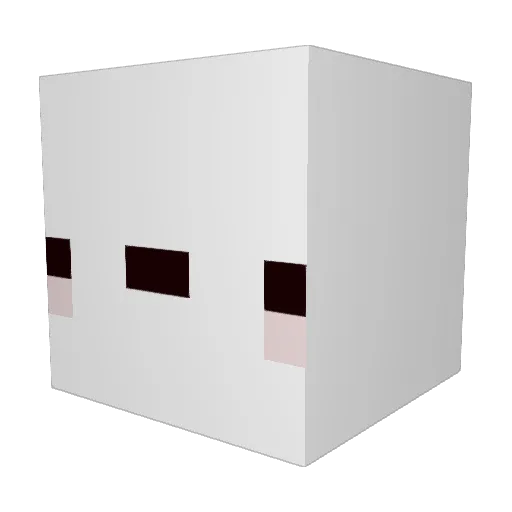PeachyPussie Minecraft avatar head, 3D render
