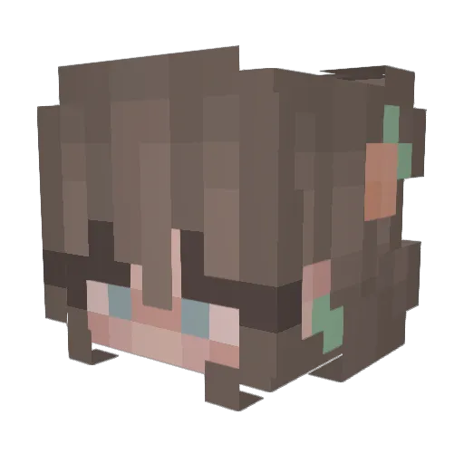 PeachyStar Minecraft avatar head, 3D render