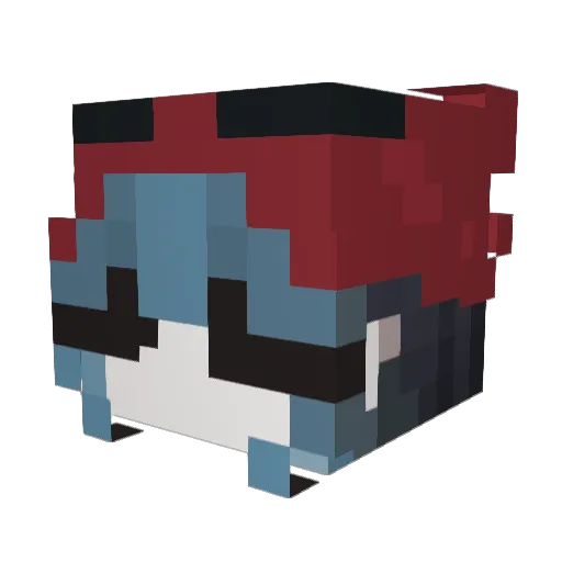PeachyTear Minecraft avatar head, 3D render