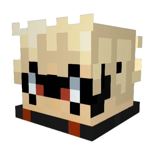 PeachyVeri Minecraft avatar head, 3D render