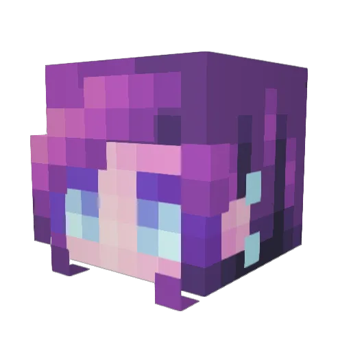 Peachy_Keens Minecraft avatar head, 3D render