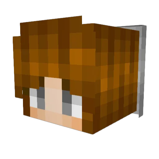 Peachylux Minecraft avatar head, 3D render