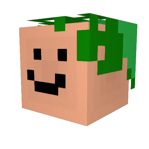 PeachyyLOL Minecraft avatar head, 3D render