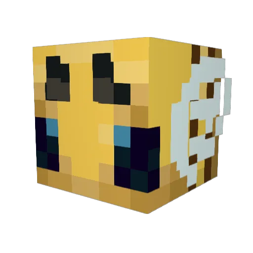 Peacoatman Minecraft avatar head, 3D render