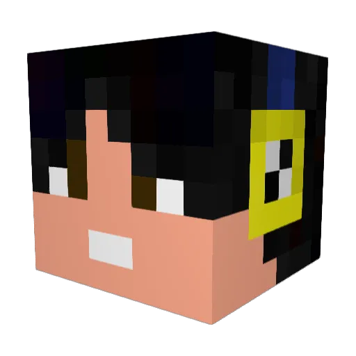 Peak02 Minecraft avatar head, 3D render