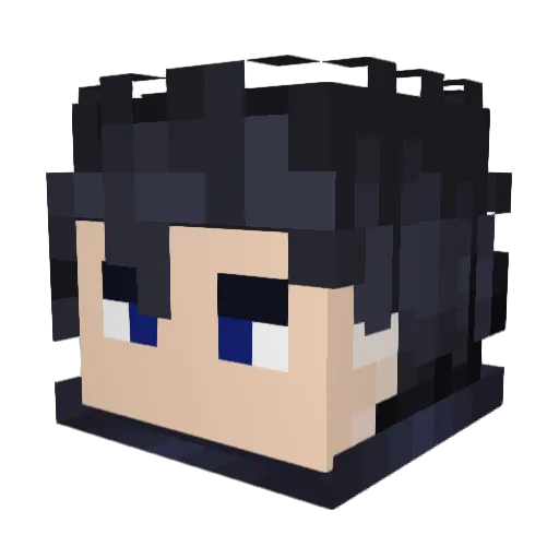 PeakChrisV5 Minecraft avatar head, 3D render