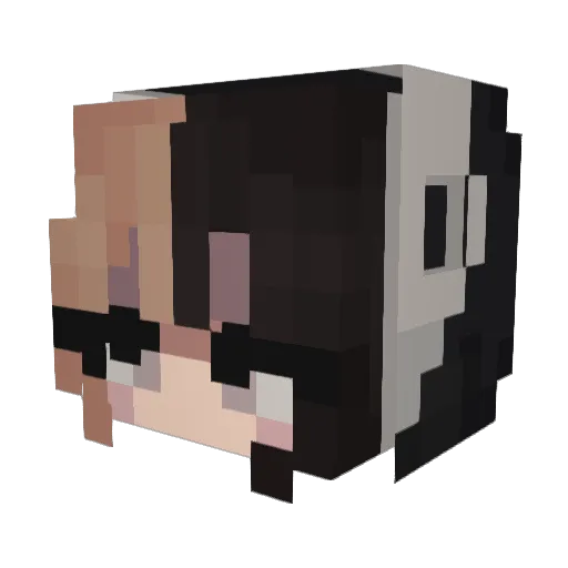 PeakDown Minecraft avatar head, 3D render