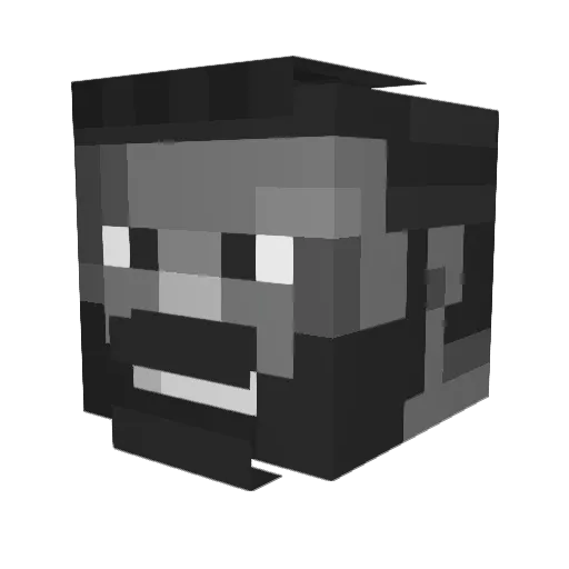 PeakMK Minecraft avatar head, 3D render