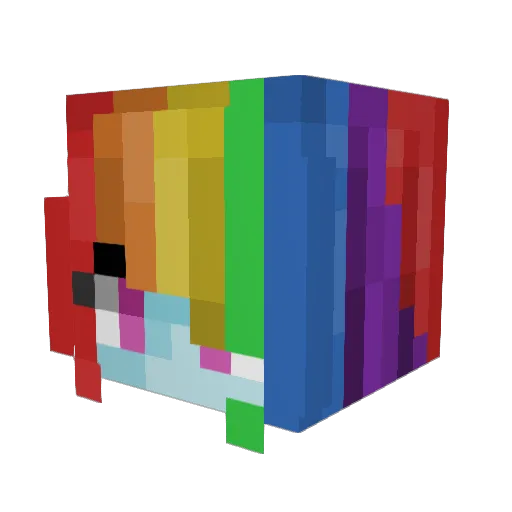 PeakOcean Minecraft avatar head, 3D render