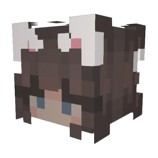 PeakQ_ Minecraft avatar head, 3D render