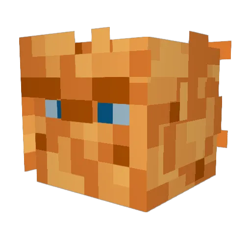 PeakSenju Minecraft avatar head, 3D render