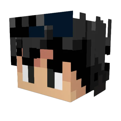 Peakli Minecraft avatar head, 3D render