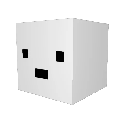 Peakling Minecraft avatar head, 3D render