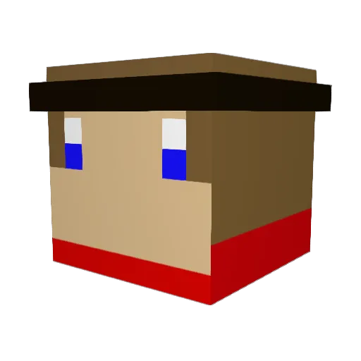 Peaks2000 Minecraft avatar head, 3D render