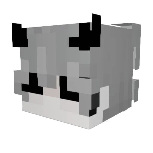 Peakxx Minecraft avatar head, 3D render
