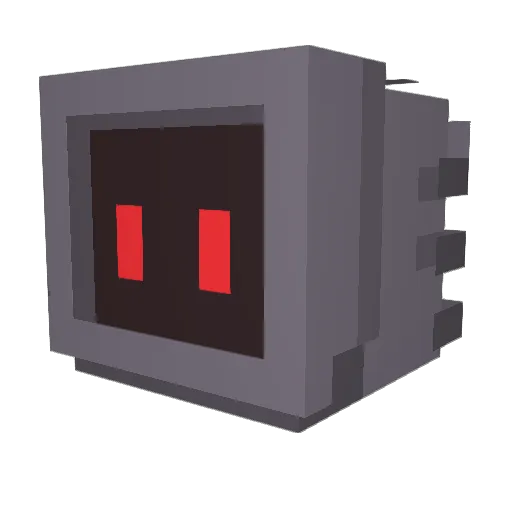 Pealesent Minecraft avatar head, 3D render