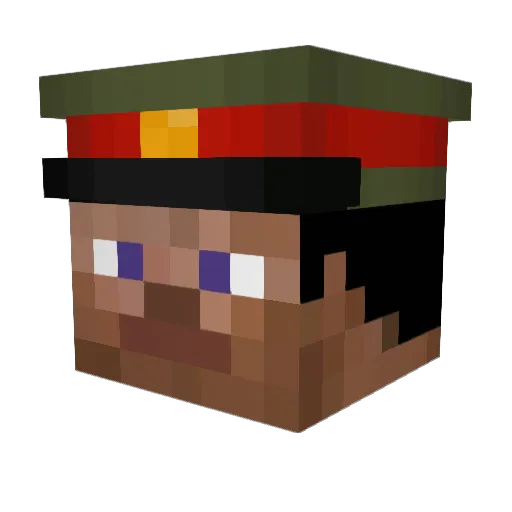 PeanSage Minecraft avatar head, 3D render