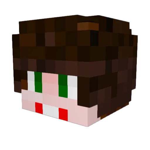 PeanTa_ Minecraft avatar head, 3D render