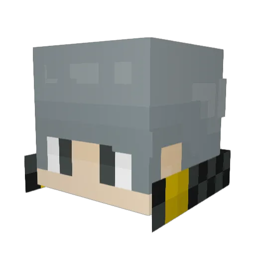Peanut1232 Minecraft avatar head, 3D render