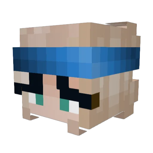 Peanut199812 Minecraft avatar head, 3D render