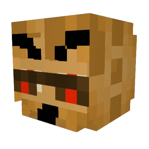 Peanut2912 Minecraft avatar head, 3D render