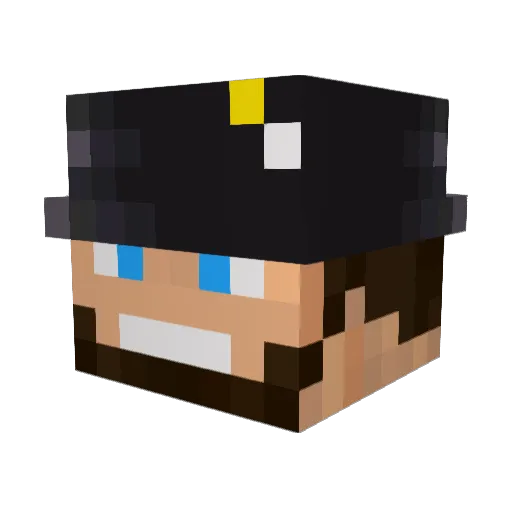 PeanutBillek Minecraft avatar head, 3D render