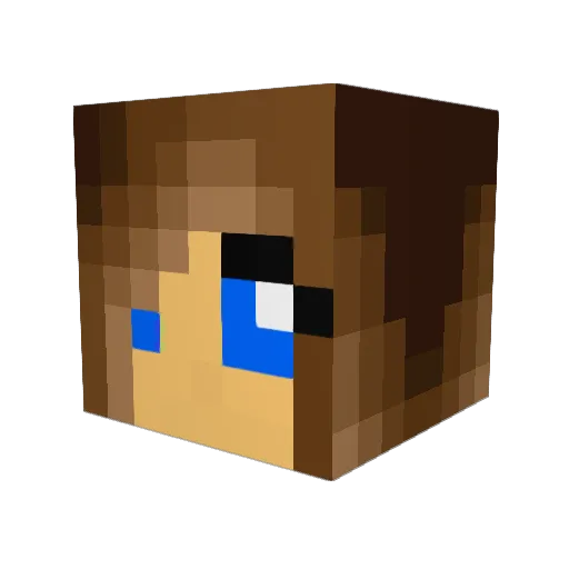 PeanutBomb3 Minecraft avatar head, 3D render
