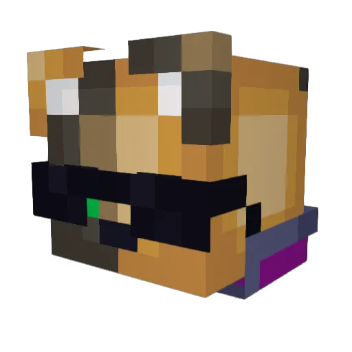 PeanutButterEgg Minecraft avatar head, 3D render