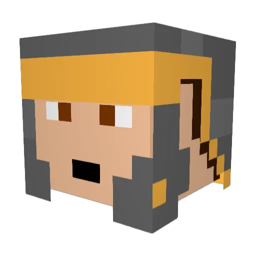 PeanutPluto6547 Minecraft avatar head, 3D render