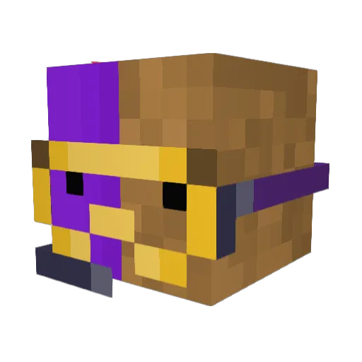 PeanutSnutter Minecraft avatar head, 3D render