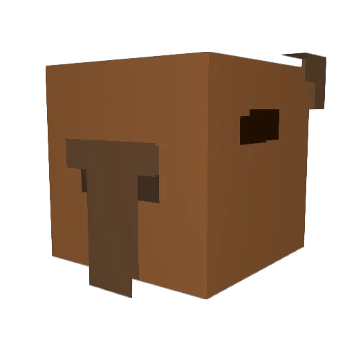 PeanutZap Minecraft avatar head, 3D render