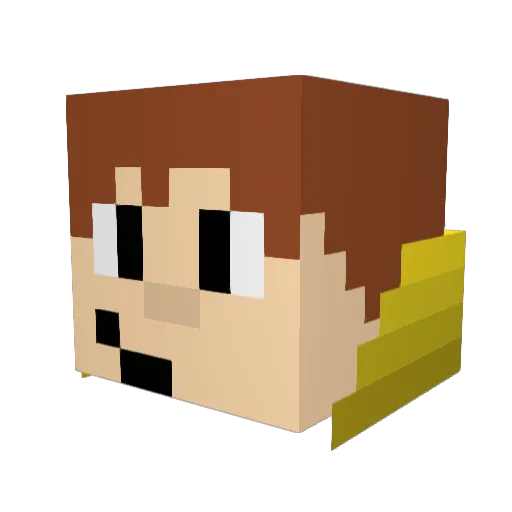 Peanutdeath08 Minecraft avatar head, 3D render