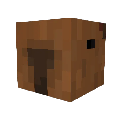 Peanuuttt Minecraft avatar head, 3D render