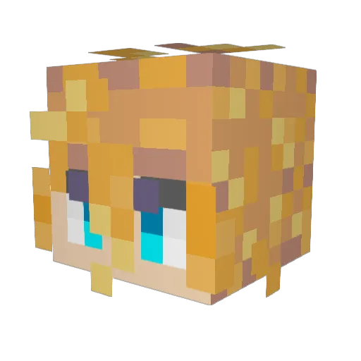 Peapsteren Minecraft avatar head, 3D render