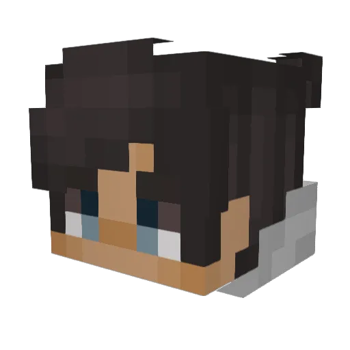 Pear0w0 Minecraft avatar head, 3D render