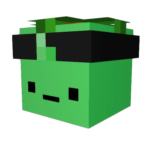 PearFest Minecraft avatar head, 3D render