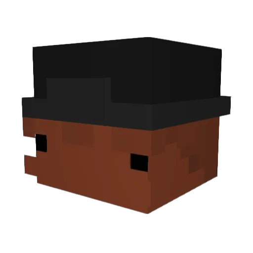 PearFluff Minecraft avatar head, 3D render