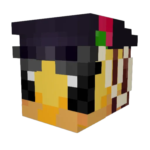 PearRandy Minecraft avatar head, 3D render
