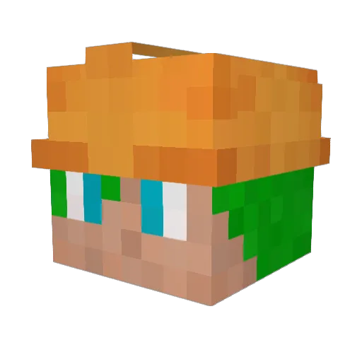 Pear_TV Minecraft avatar head, 3D render