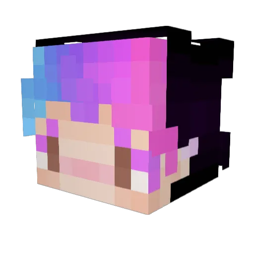 Pear_s Minecraft avatar head, 3D render