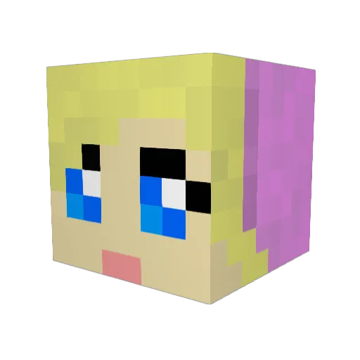 Pearadyne Minecraft avatar head, 3D render