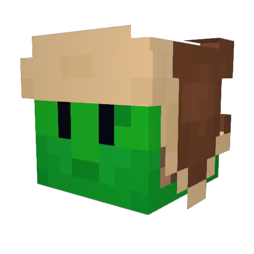 Pearamore Minecraft avatar head, 3D render