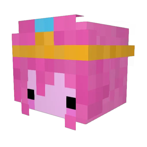 Pearl04 Minecraft avatar head, 3D render
