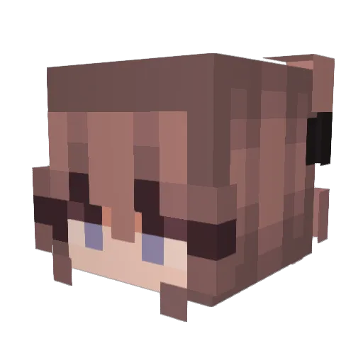 Pearl578 Minecraft avatar head, 3D render