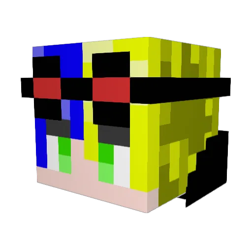 Pearl831 Minecraft avatar head, 3D render