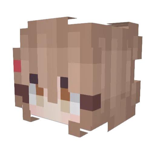 PearlLobber Minecraft avatar head, 3D render